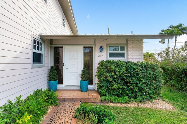 view of doorway to property