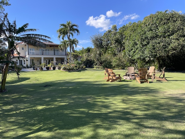 view of community with a lawn