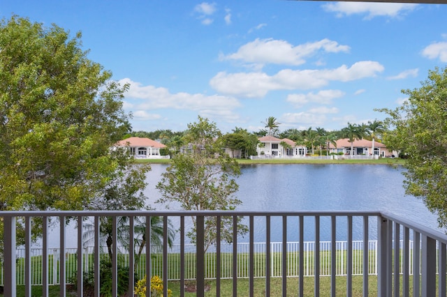 view of property view of water