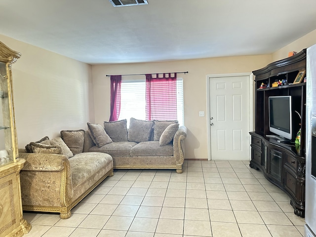 view of tiled living room