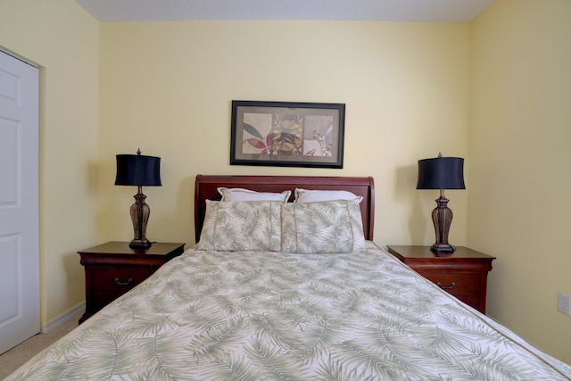 view of carpeted bedroom