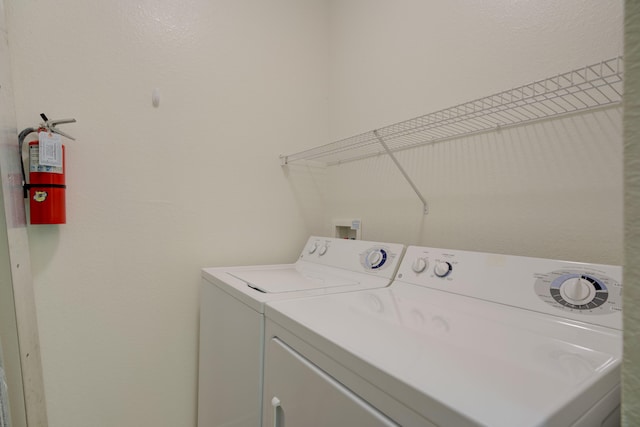 laundry area featuring washer and dryer