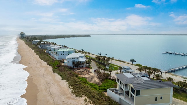 property view of water with a view of the beach