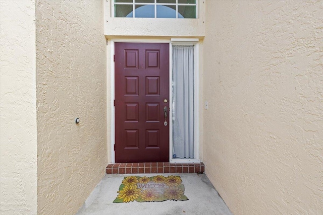 view of doorway to property