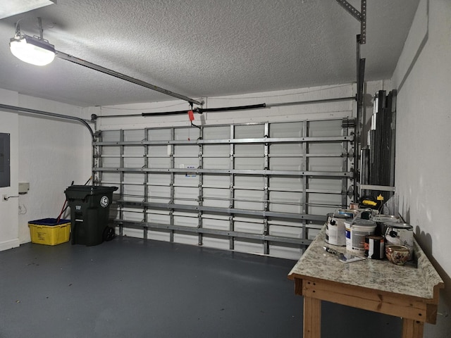 garage featuring electric panel