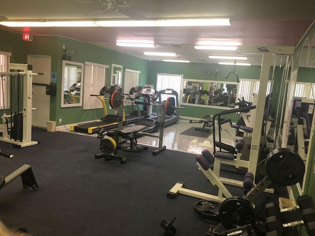 view of gym