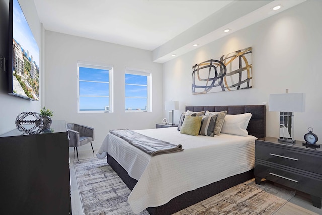 bedroom featuring light hardwood / wood-style flooring