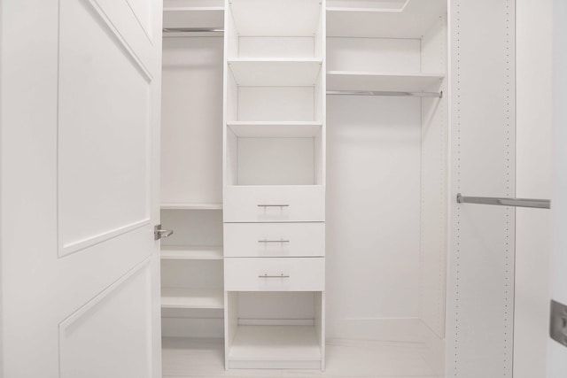 view of walk in closet