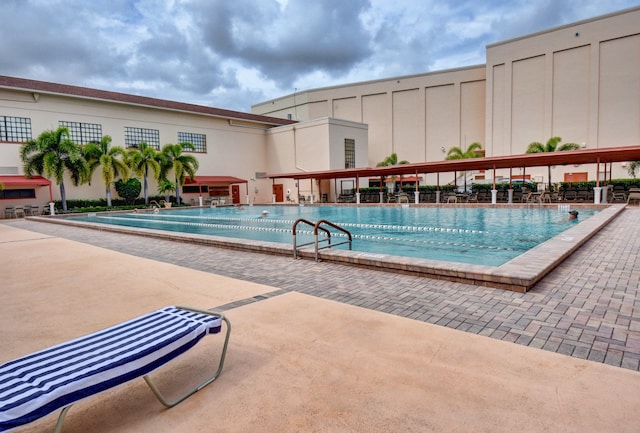 view of pool with a patio