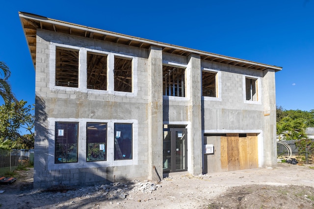 view of front of property with french doors