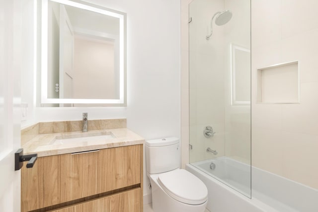 363 31st Ct, West Palm Beach, FL 33407 - full bathroom featuring toilet, vanity, and bathtub / shower combination