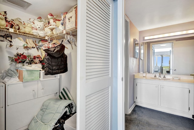 bathroom featuring vanity