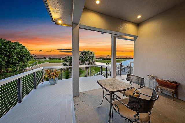 view of patio with a balcony