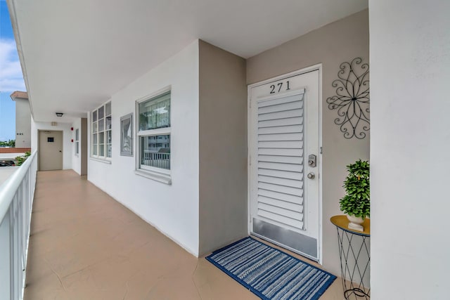 view of doorway to property