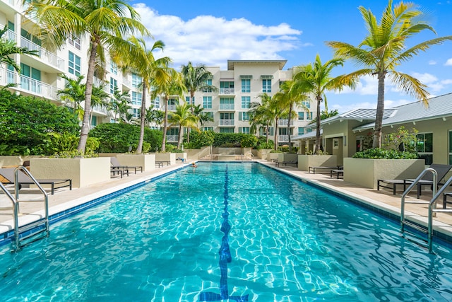 view of pool with a patio