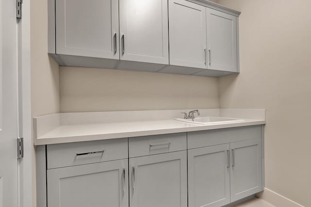 laundry room with sink