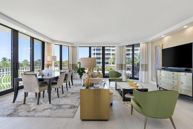 interior space featuring french doors and a wealth of natural light