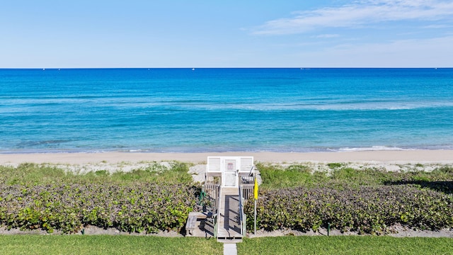 property view of water with a view of the beach