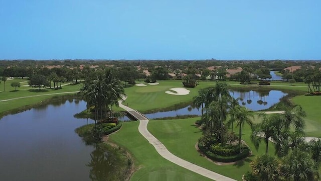 view of property's community with a water view