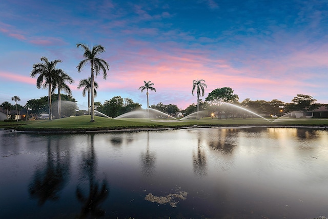 view of water feature