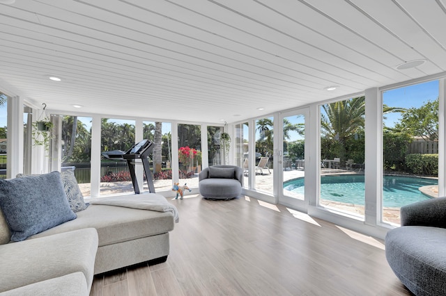 view of sunroom / solarium