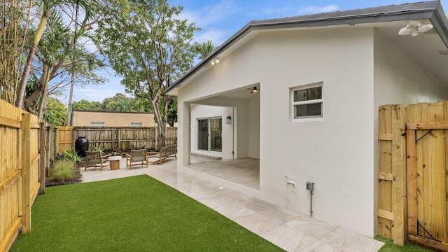 exterior space with a patio