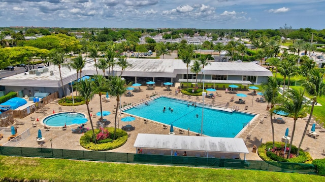 view of pool with a patio area