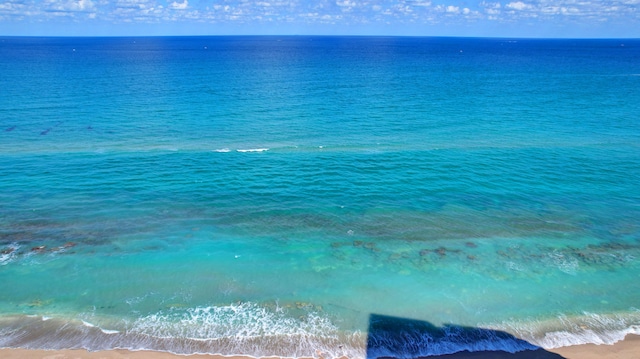 property view of water with a beach view