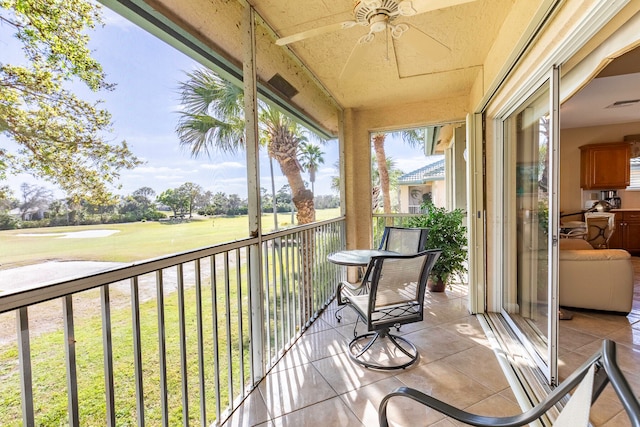 view of sunroom