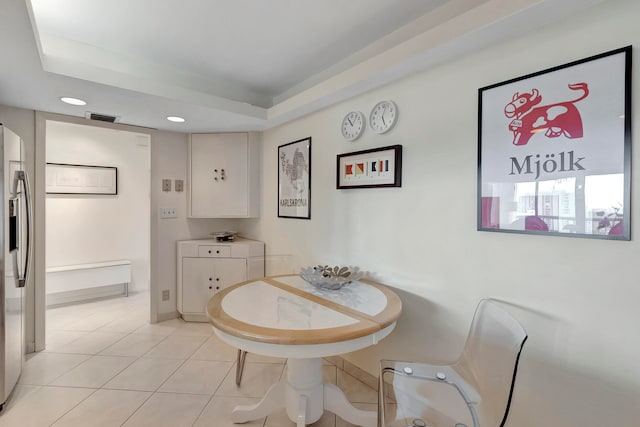 view of tiled dining area