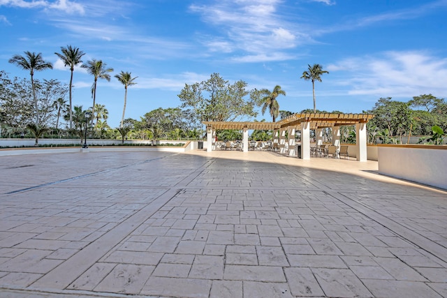 view of home's community featuring a pergola