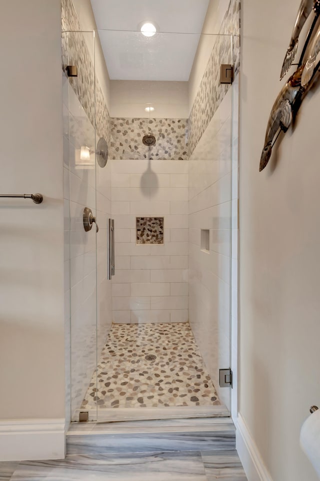 bathroom with walk in shower