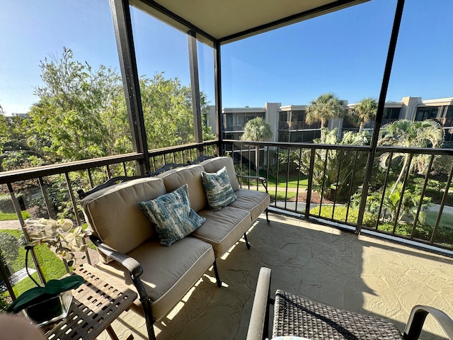 view of sunroom