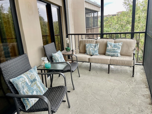 view of sunroom