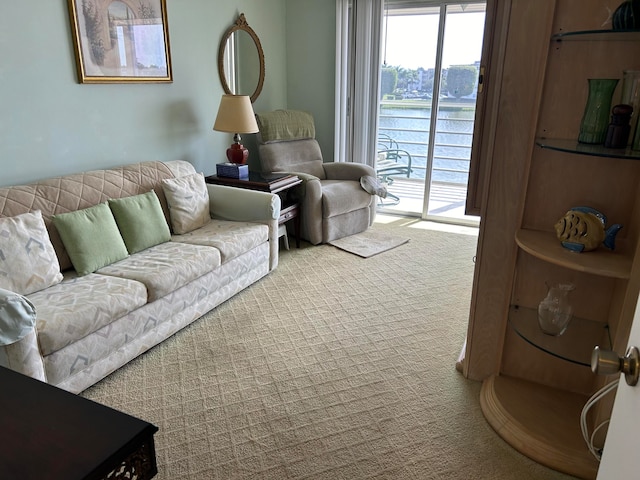 view of carpeted living room