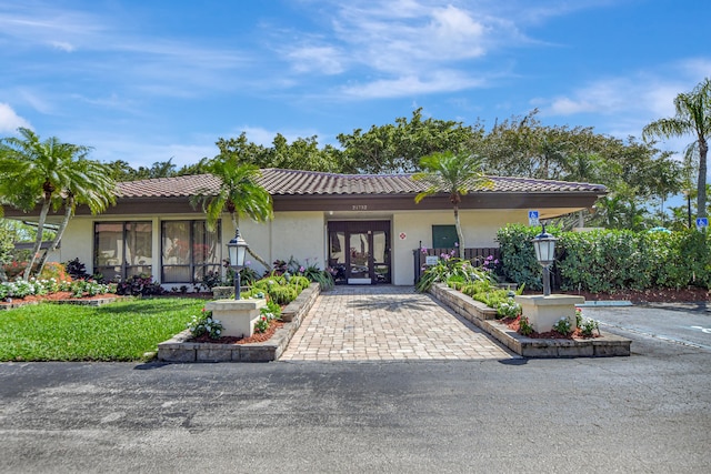 exterior space with french doors