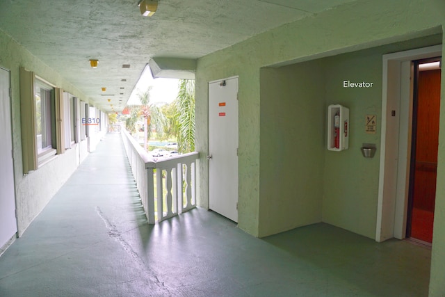 corridor with a wealth of natural light