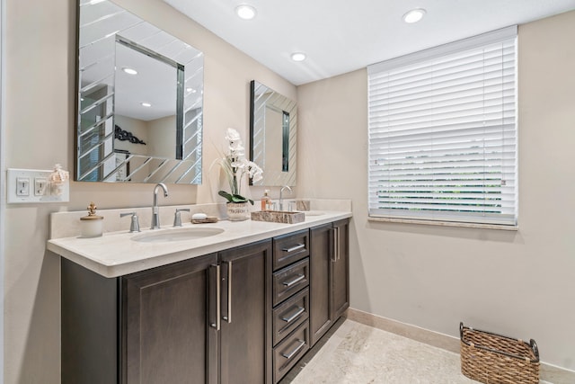 tiled dining room with ornamental molding and ceiling fan