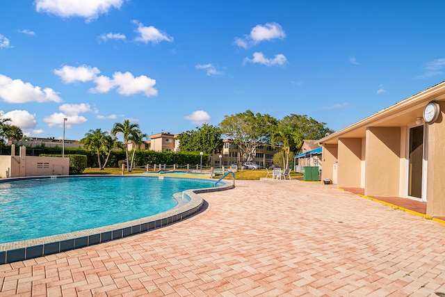 view of pool with a patio