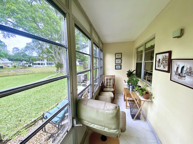 view of sunroom