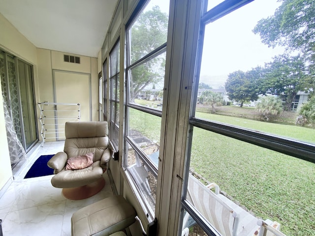 view of sunroom