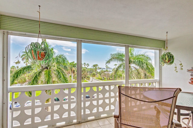 view of sunroom