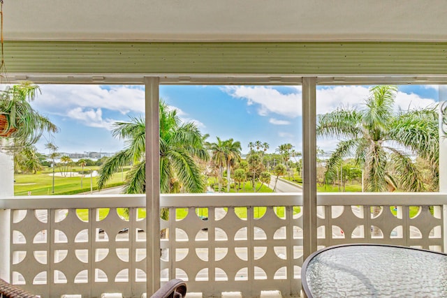 view of sunroom