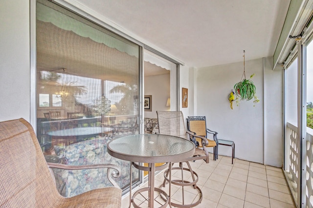 view of sunroom