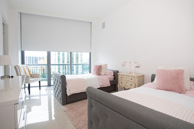 view of tiled bedroom