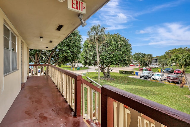 view of balcony