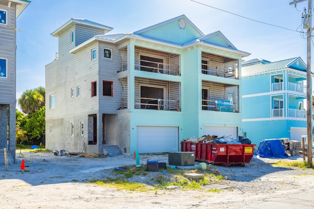 view of property with a garage