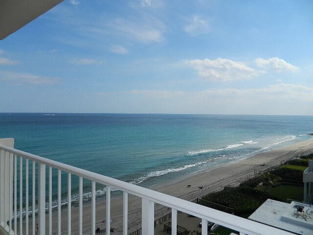 property view of water featuring a view of the beach