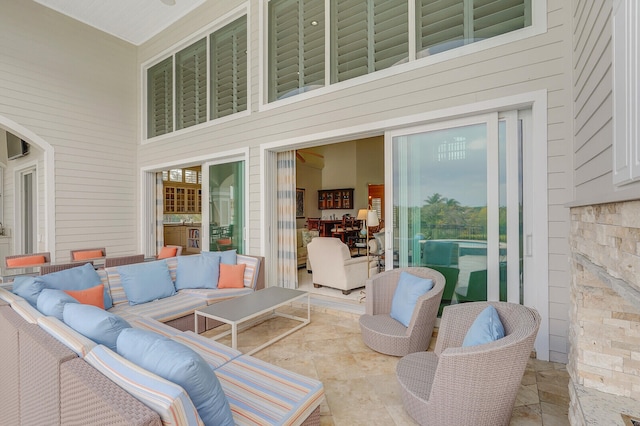 view of patio / terrace featuring an outdoor hangout area