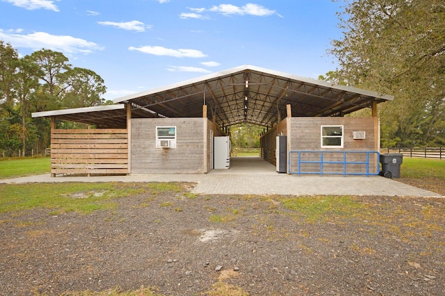 view of horse barn